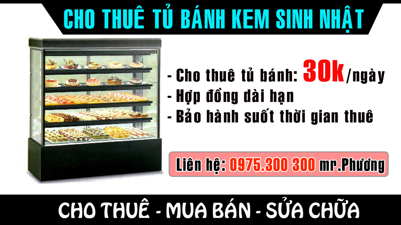 Cho thuê tủ bánh kem sinh nhật 3 tầng, 5 tầng