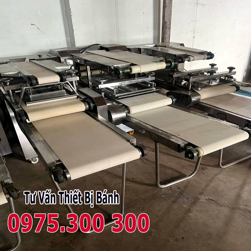Bán Thanh Lý Máy Vê Bánh Bột Bánh Mì 3 Băng Tải Cũ