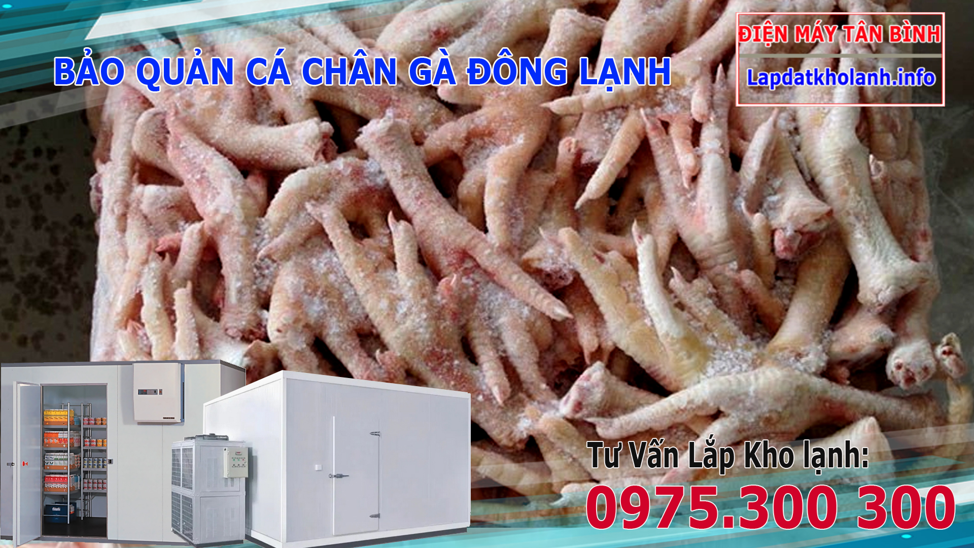 Lắp đặt kho đông bảo quản Chân Cánh Gà đông lạnh cần lưu ý điều gì