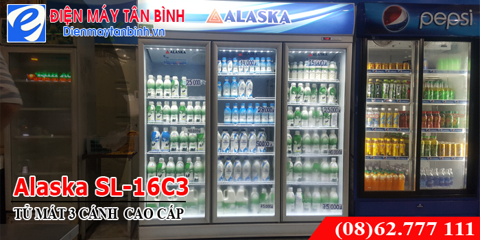 tủ mát 3 cánh 1500 lít alaska sl-16c3