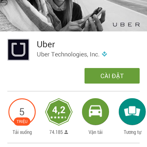 c&agrave;i đặt uber android