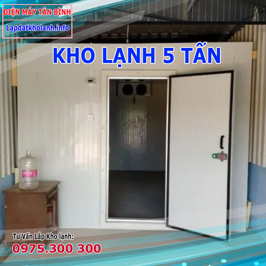 kho mát đông lạnh chứa 5 tấn hàng
