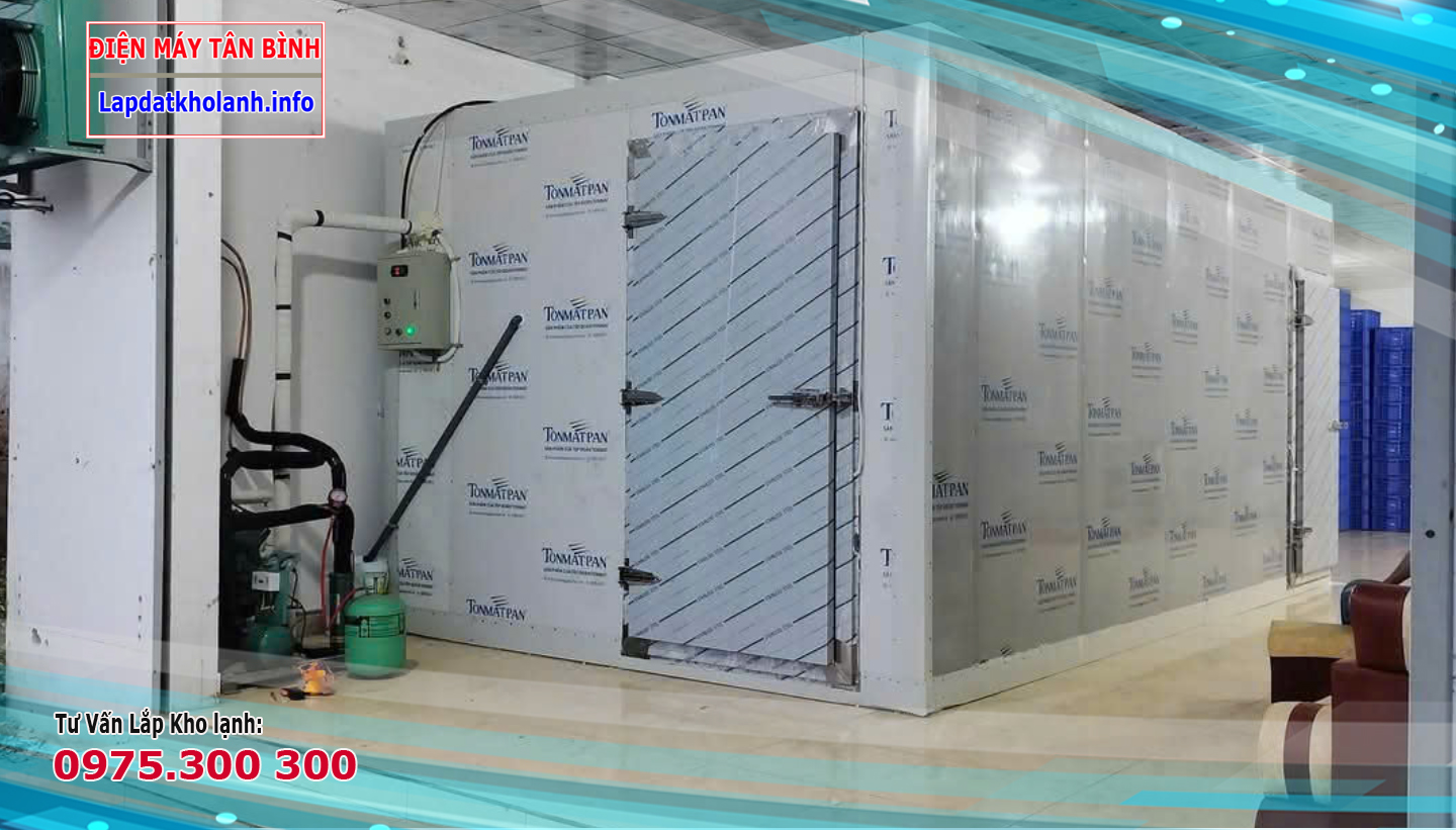 Lắp đặt kho đông thịt cá 50m3 chứa 10 tấn 15 tấn hàng đông lạnh