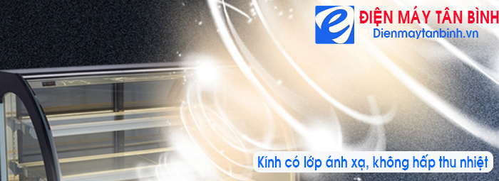 tủ b&aacute;nh kem k&iacute;nh cong c&oacute; lớp &aacute;nh sạ VH-1500HP