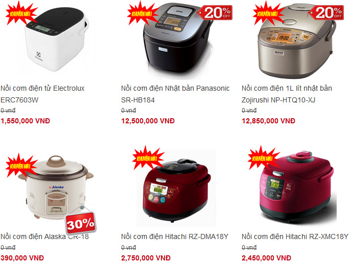 Khuyến m&atilde;i nồi cơm điện gi&aacute; rẻ HCM