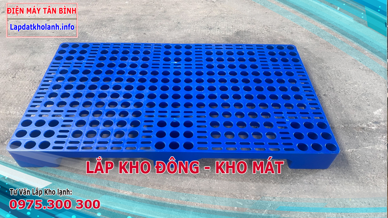 Pallet lót sàn nhựa nguyên sinh dành cho kho lạnh