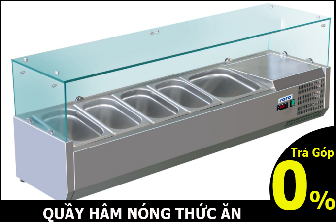 Tủ quầy hâm nóng thức ăn có khay inox (NHỎ MINI ĐẶT BÀN, TỦ ÂM BÀN)