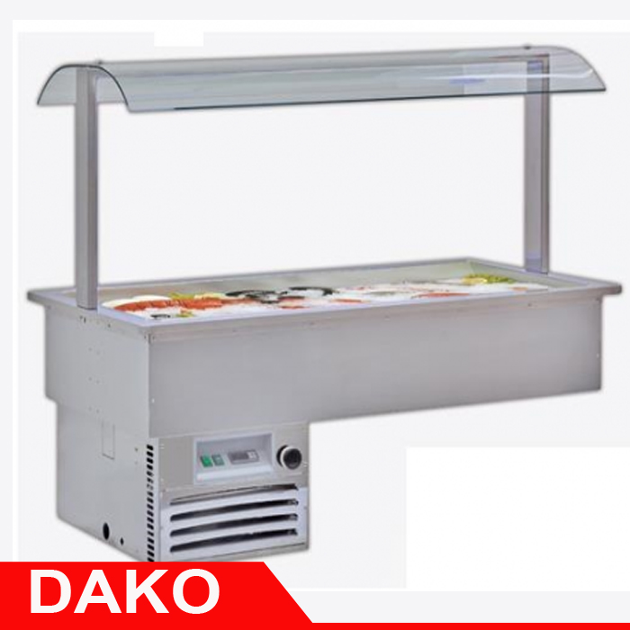 Quầy làm lạnh thức ăn, trưng bày cá thịt sạch