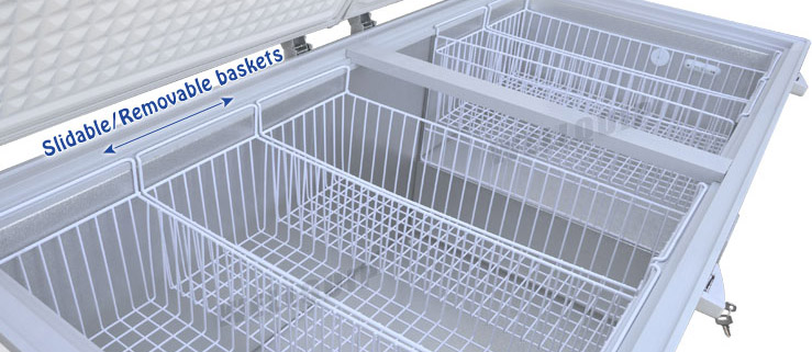 Rổ và khay vỉ nhúng nhựa dành cho tủ đông tủ mát Alaska/Sanaky