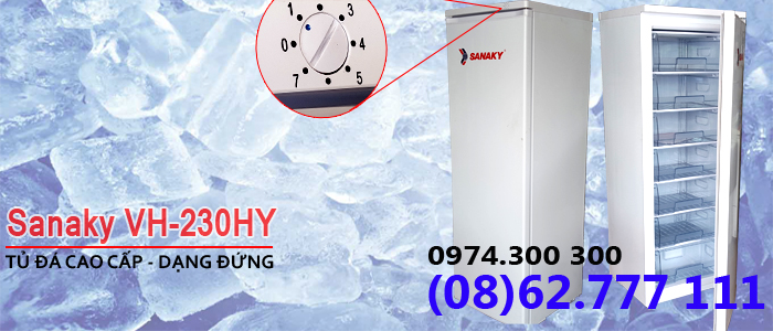 Tủ đá, tủ đông đứng Sanaky VH-230HY