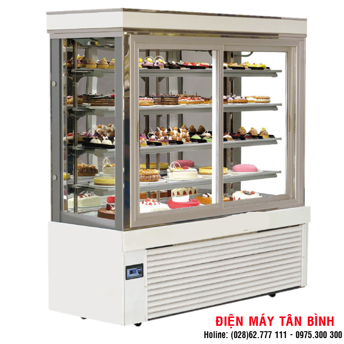 Tủ bánh ngọt 5 tầng trưng bày bánh kem Gato (Ngang m8)
