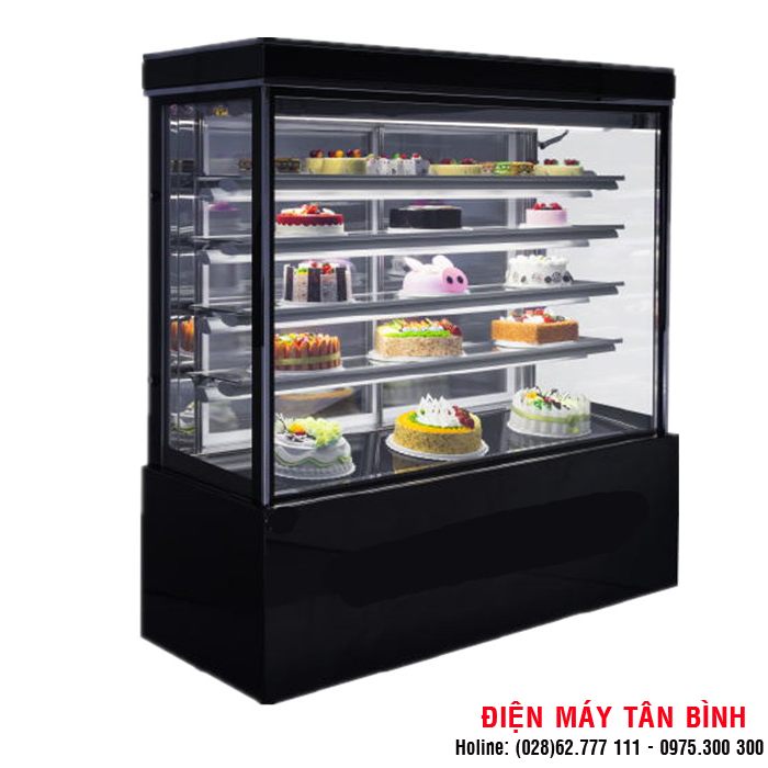 Tủ mát trưng bày bánh kem, bánh ngọt 5 tầng ( Ngang m8)
