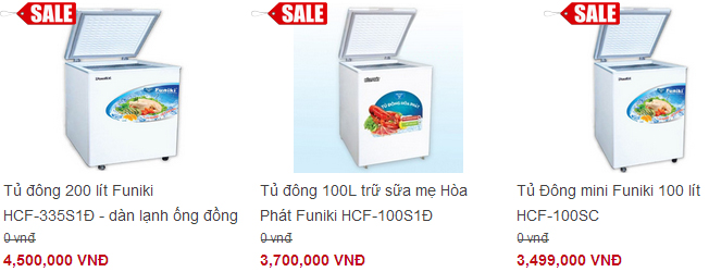 khuyến m&atilde;i tủ đ&ocirc;ng funiki