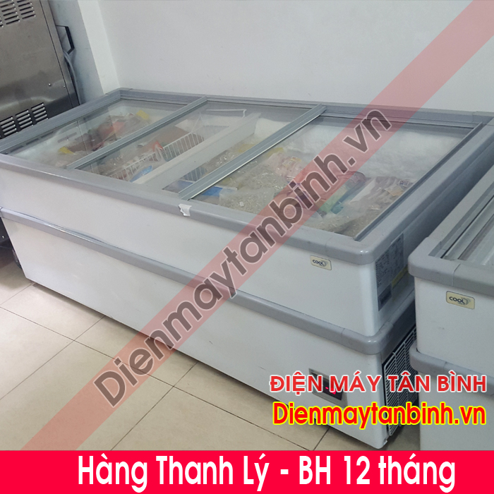 Tủ đông cũ trưng bày hải sản The Cool