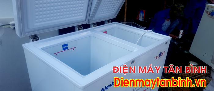 tủ đông thanh lý 2 cửa mở lên