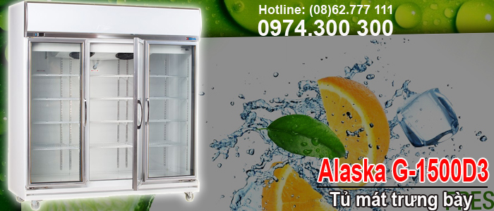 Tủ m&aacute;t 3 cửa Alaska G-1500D3