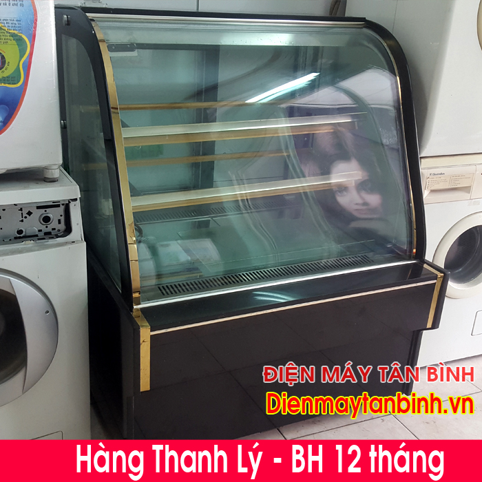 Tủ mát kính cong trưng bày bánh kem 1m