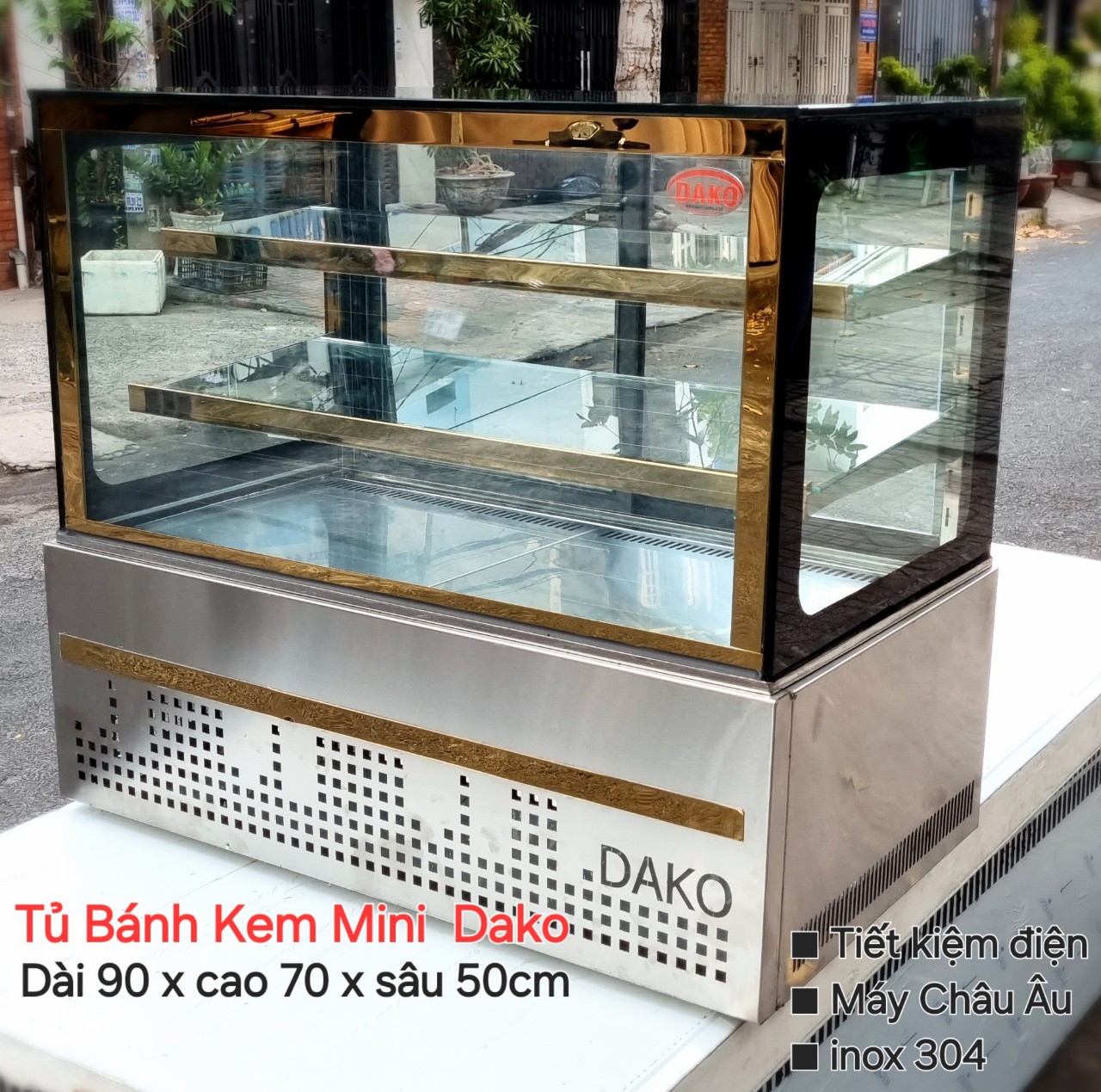 Tủ bánh kem mini 90cm để bàn