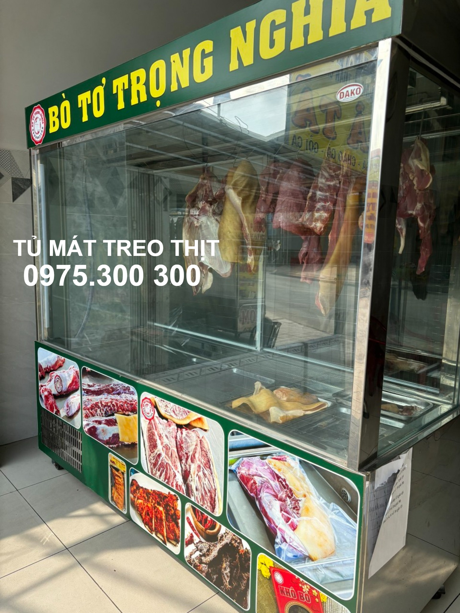 tủ mát treo thịt bò