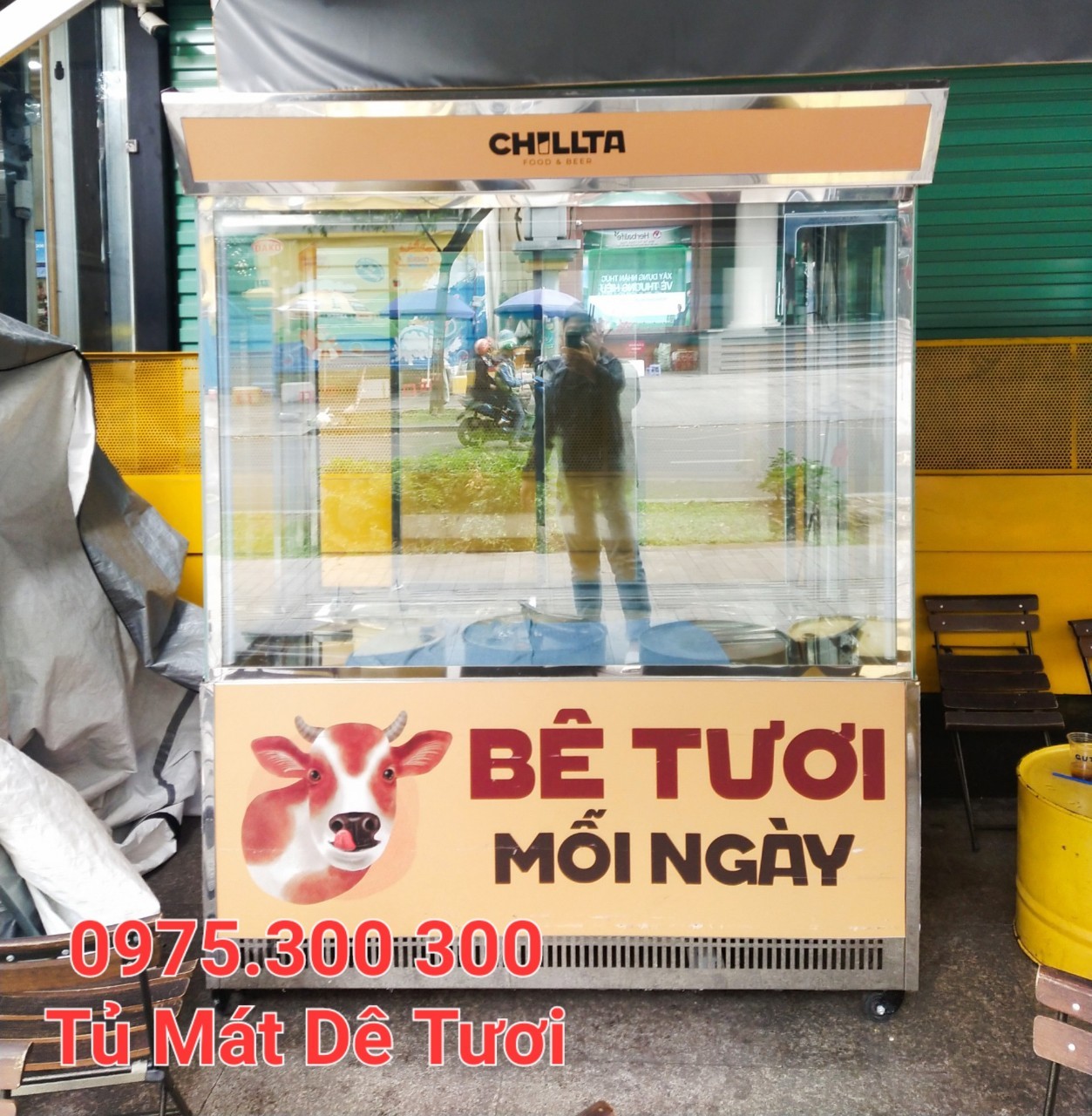 tủ lạnh trưng bày thịt dê