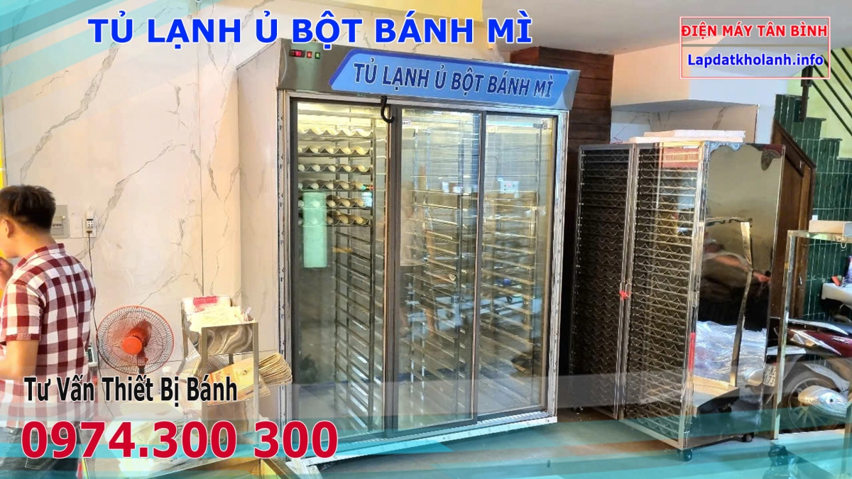 Tủ Lạnh Ủ Bột Bánh Mì 16 0 32 - 48 khay (Cửa kính) 5 tủ lạnh ủ bột bánh mì