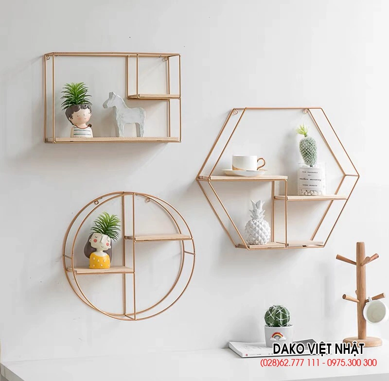 Kệ sắt trang trí đơn giản nhưng tuyệt đẹp