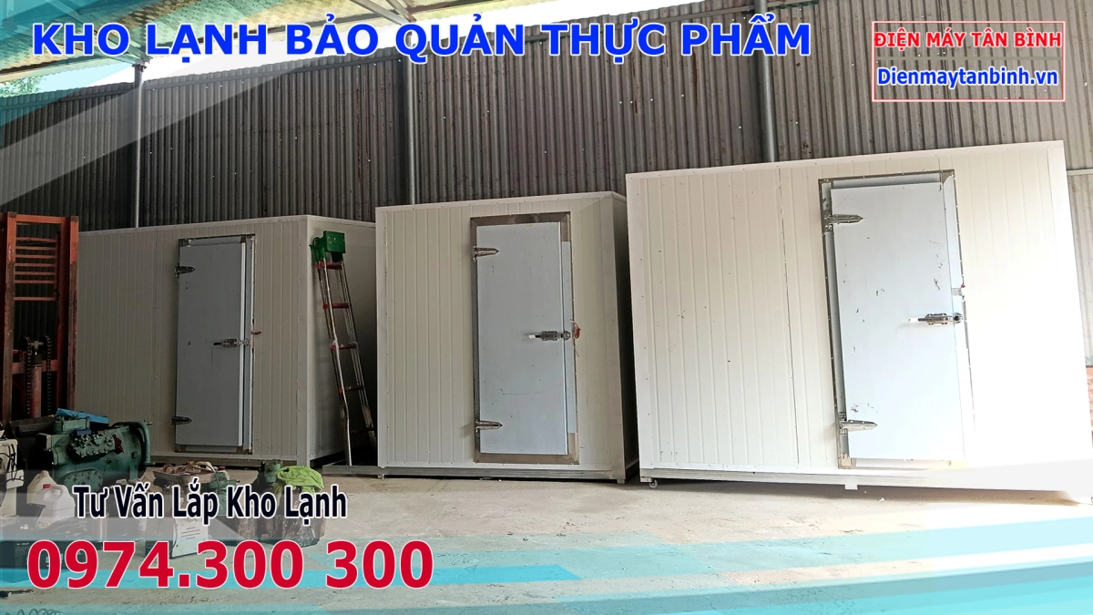 kho đông lạnh mini bảo quản 1 tấn hàng