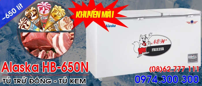 Tủ trử đông Alaska HB-650N (650 lít)