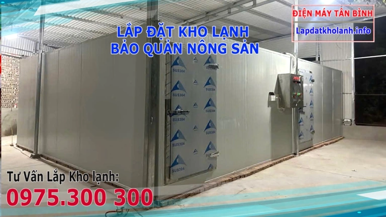 Báo giá lắp kho lạnh Nông Sản 50m³ (chứa 15 tấn hàng)