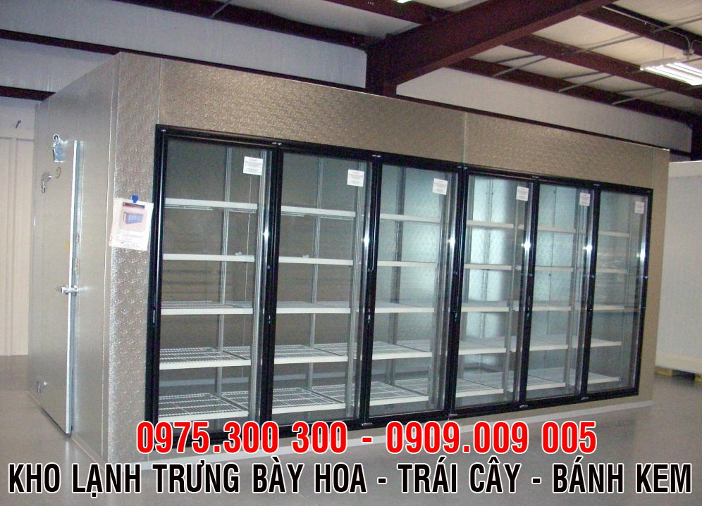 kho lạnh trưng bày hoa tươi