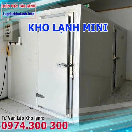 Kho đông lạnh mini 10m3 cho nhà hàng (2m x 2m x 2,5m) 5℃ đến -18℃