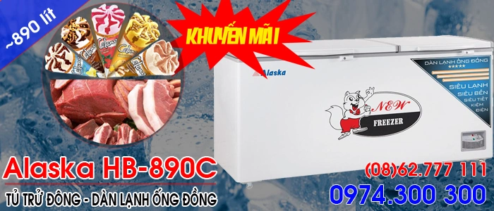 Tủ đông alaska hb-890c