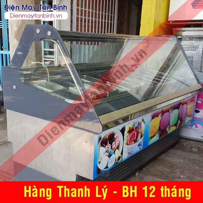 Tủ đông cũ có khay trưng bày kem Ý Tủ đông cũ có khay trưng bày kem Ý