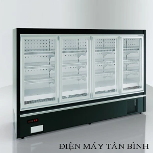 Tủ mát 4 cửa kinh trưng bày rau Có giử ẩm