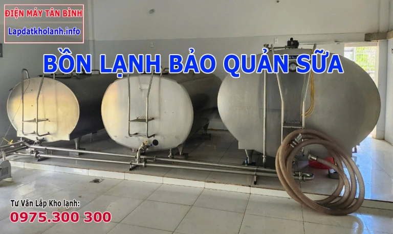 Thanh lý bồn làm lạnh sữa tươi, bảo quản sữa bò Mueller 5000L