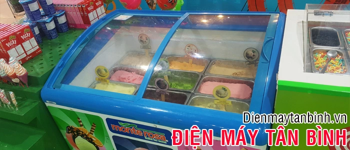 Tủ đông trưng bày kem