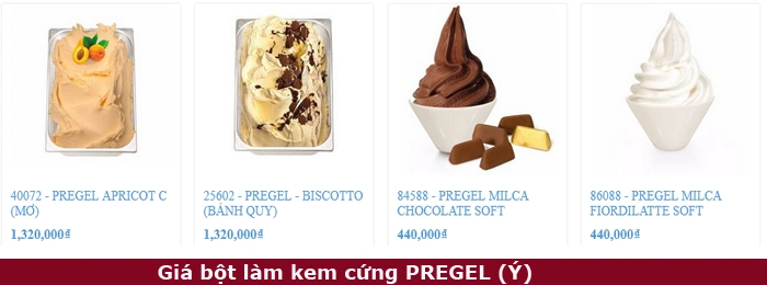 Giá bột làm kem ý