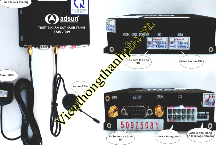 Hướng dẫn lắp đặt thiết bị định vị Adsun TMS-T89
