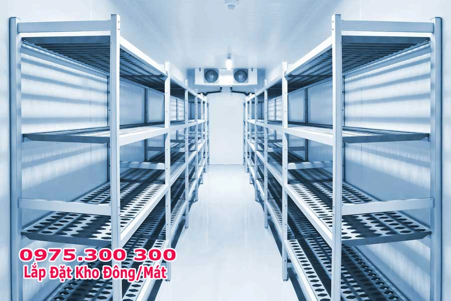 Kệ inox kho lạnh, ngăn inox 304 cho kho đông, kho mát 7 kệ inox cho kho đông, kho lạnh
