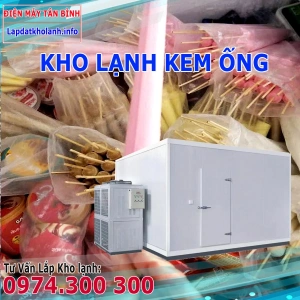Lắp đặt kho lạnh bảo quản Kem Cây Lắc đá Muối, Kem Ống