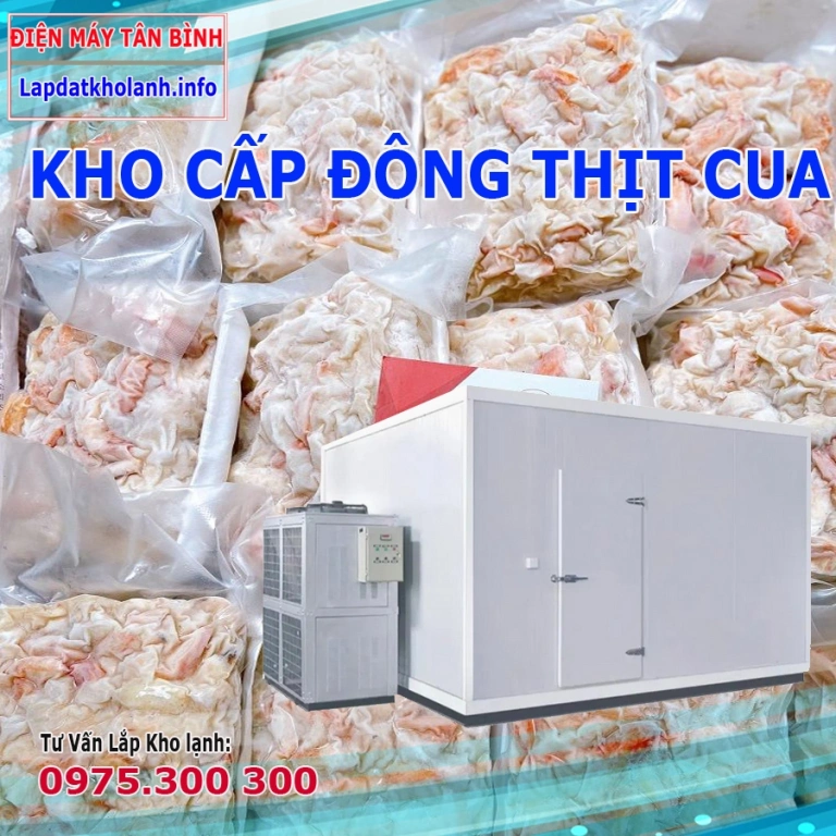 Tiêu chuẩn lắp đặt kho cấp đông thịt Cua đông lạnh