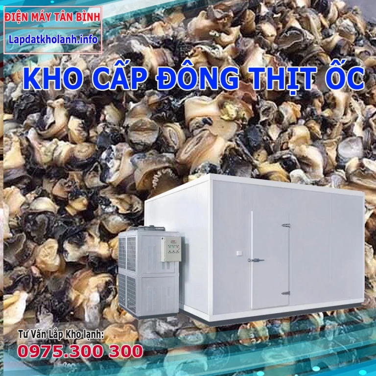 Tiêu chuẩn lắp đặt kho cấp đông bảo quản thịt Ốc đông lạnh