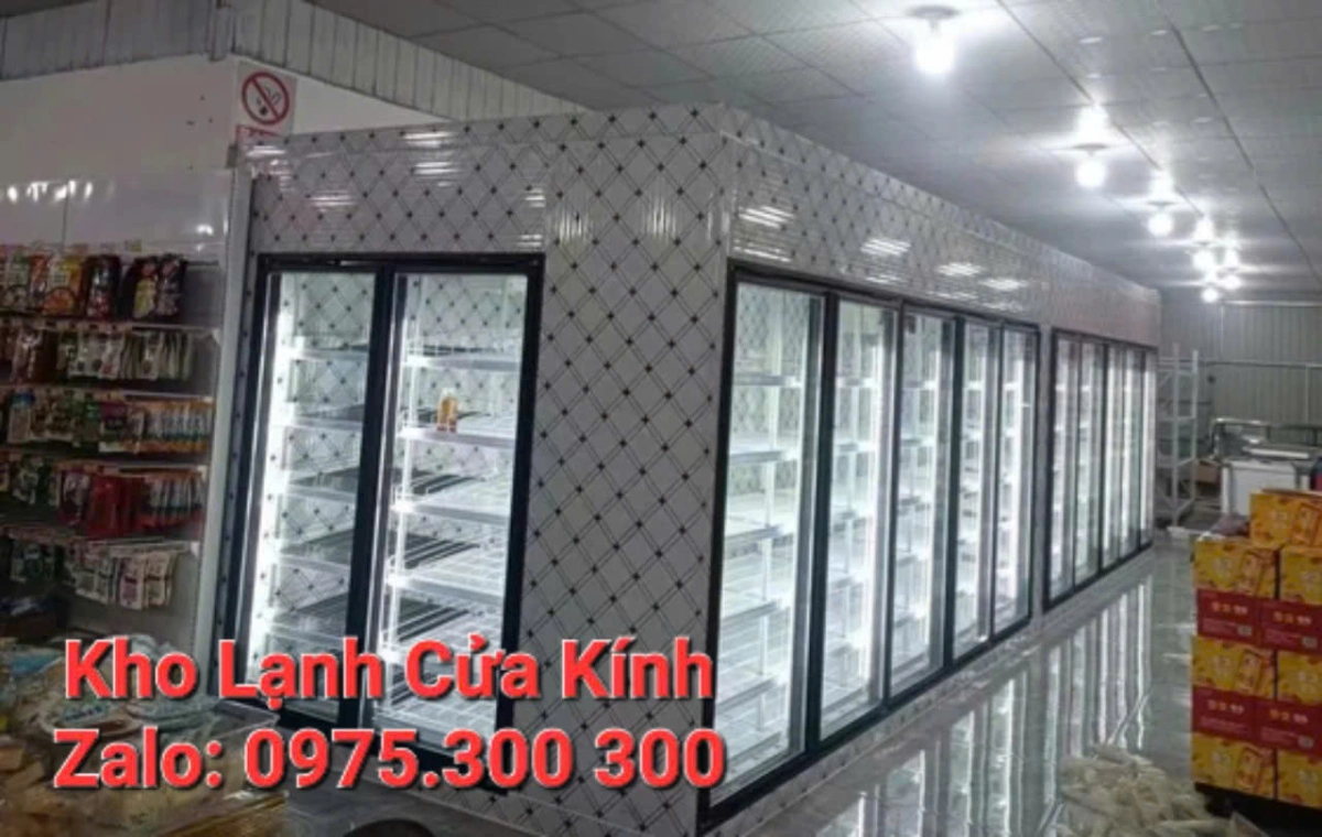 Thiết kế lắp đặt Kho lạnh bảo quản hạt Óc Chó 6 kho lạnh có cửa kính trưng bày