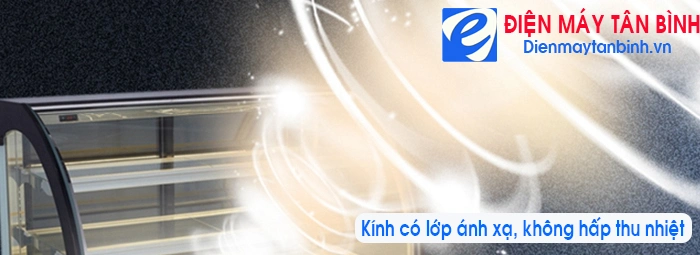Tủ mát bánh sinh nhật Sanaky VH-1800HP 5 tủ bánh kem kính cong có lớp ánh sạ