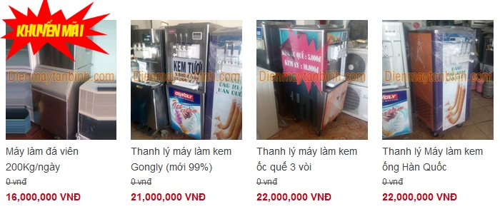 Máy làm kem tươi cũ giá rẻ
