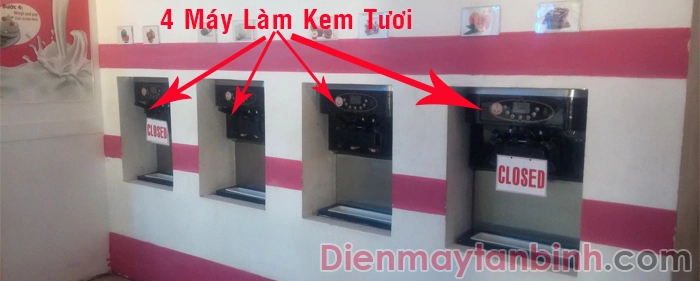 Trang bị máy làm kem tươi tự chọn