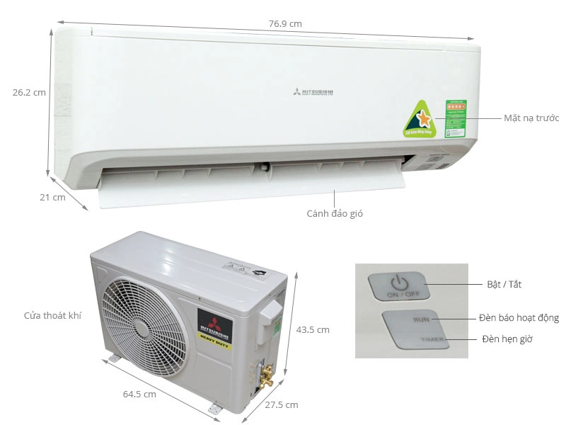 Máy lạnh Mitsubishi Heavy 1 HP SRK09CRR-S5