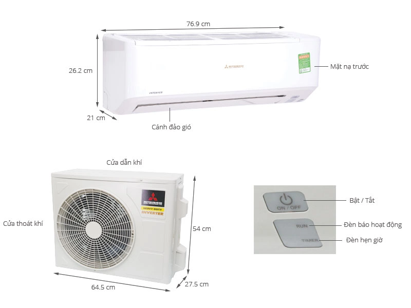 Máy lạnh Mitsubishi Heavy 1 HP SRK10YN-S5