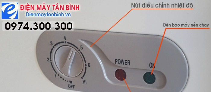 nút điều chỉnh nhiệt độ tủ đông Pinimax