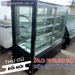 Tủ mát cũ bánh kem 4 tầng 1m5 (cửa lùa trước)